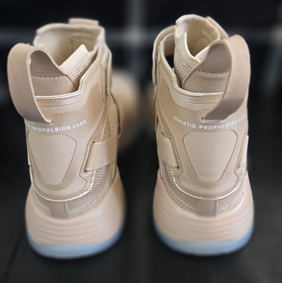 Apl Superfuture High Top Sneaker In Gold Beige NWOT - Picture 3 of 8